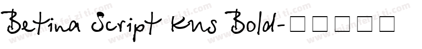 Betina Script Rus Bold字体转换